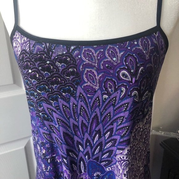 Dream Dancer Spaghetti Strap Purple Sequin SunDress Sz Small NWOT - Picture 4 of 13